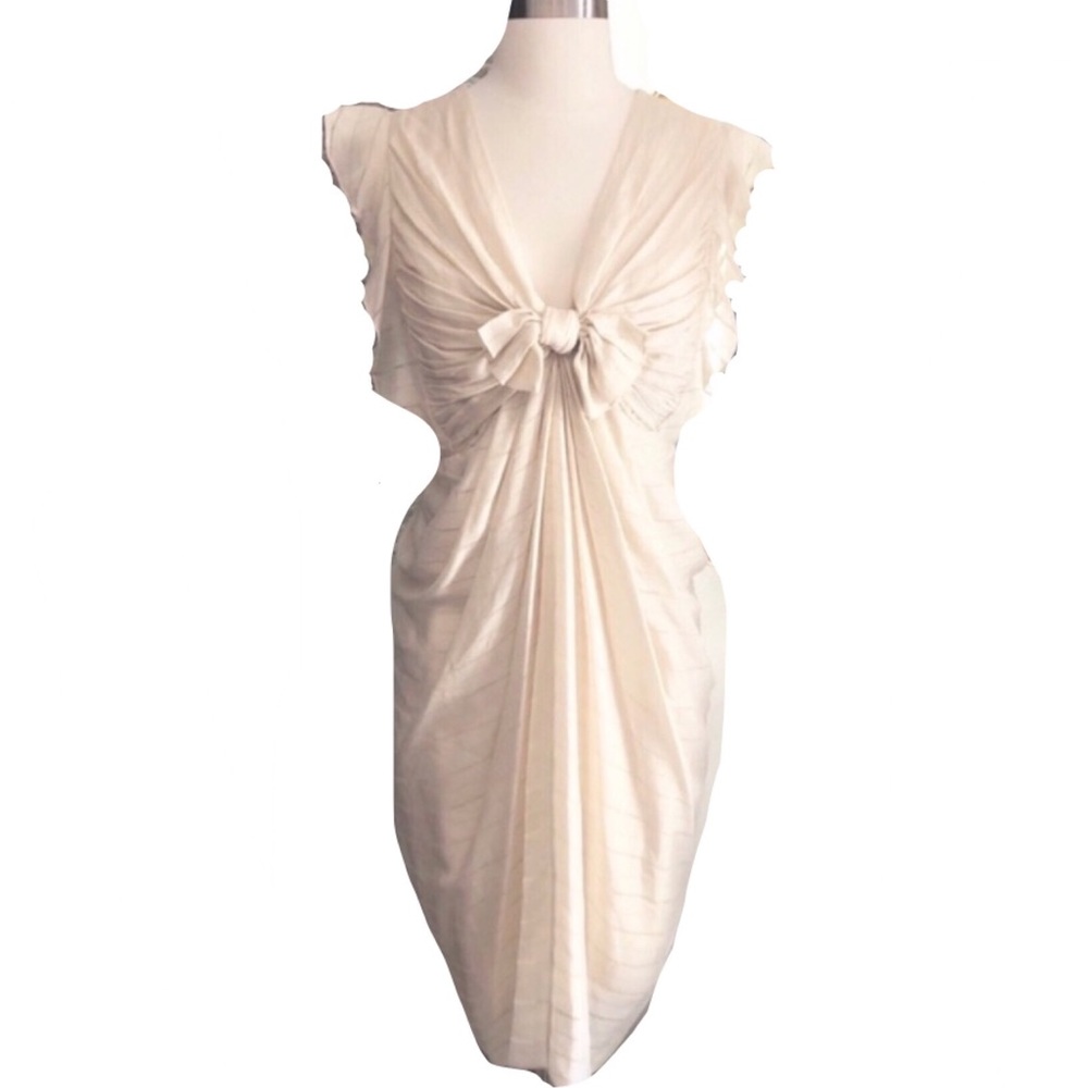 3.1 Phillip Lim Silk Georgette Flutter Ivory Dress